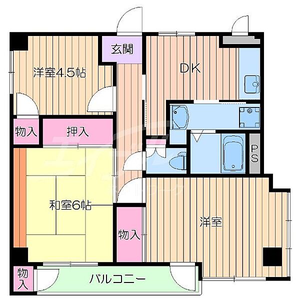 大阪府吹田市千里山東４丁目(賃貸マンション3DK・1階・55.65㎡)の写真 その2