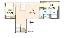 アドアストラ中野 2LDKの間取図画像