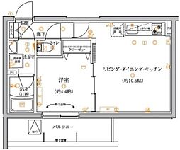ベルシードステアー東十条駅前 1LDKの間取図画像