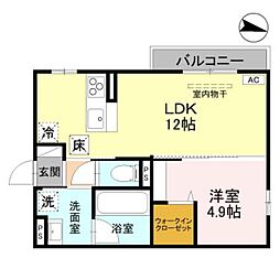 セレニテ 1LDKの間取図画像