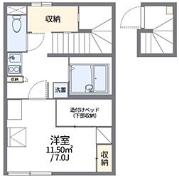 レオパレス芦花公園2 1Kの間取図画像