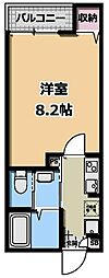 東京メトロ日比谷線 恵比寿駅 徒歩12分の賃貸アパート 1階1Kの間取り