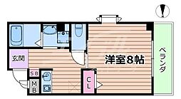 Osaka Metro長堀鶴見緑地線 今福鶴見駅 徒歩5分の賃貸マンション 3階1Kの間取り
