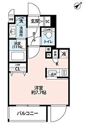 プレール・ドゥーク学芸大学II 地下1階ワンルームの間取り