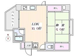 田戸ガーデンツリー 1LDKの間取図画像