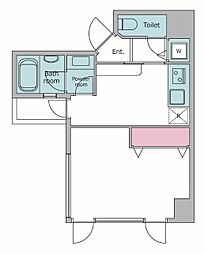 レジディア文京千石 10階1DKの間取り