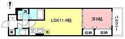 ヴィクトワール 1LDKの間取図画像