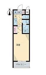 ブラン　ノワール 3階1Kの間取り