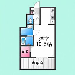 スマイル東三国ヶ丘 1Kの間取図画像