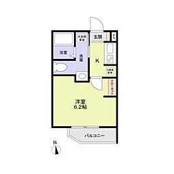 グランレジデンス 1階1Kの間取り