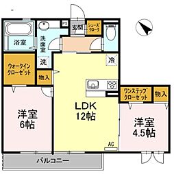 プリマベーラ2 2LDKの間取図画像