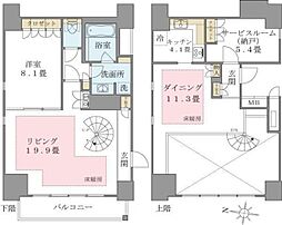 Brilliaist東雲キャナルコート 1SLDKの間取図画像