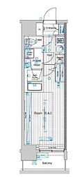 フュージョナル王子ハイズ 1Kの間取図画像