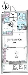 ジェノヴィア亀戸水神スカイガーデン 1LDKの間取図画像