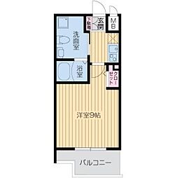 レジディア谷町 1Kの間取図画像