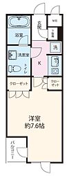 STELLACOURT行徳 1Kの間取図画像