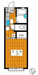 ドルフ菅生1 1Kの間取図画像