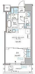 パークアクシス住吉ガーデンスクエア 1LDKの間取図画像