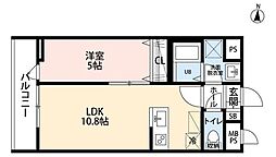 リーブルファイン大宮天沼町 1LDKの間取図画像