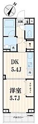 グランデール中目黒 1DKの間取図画像