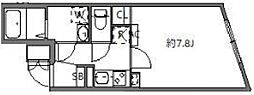 ルオーレ雪が谷大塚 1Kの間取図画像
