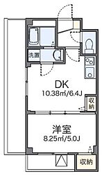 レオパレスエクセルハイツ高島平 3階1DKの間取り