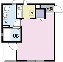 アイショーパルハウス東品川 1Kの間取図画像
