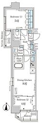 ParkAxis錦糸町WEST 2DKの間取図画像
