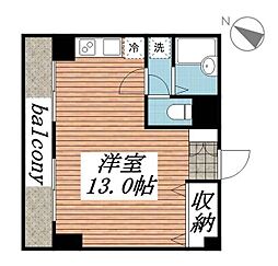 メゾン・ド・ヴィレ鷺沼 ワンルームの間取図画像