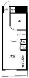 ラ・パルフェ・ド・ジュウィール ワンルームの間取図画像