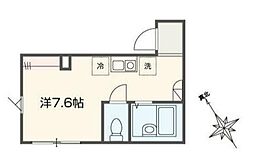 MELDIA海老名 ワンルームの間取図画像