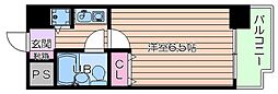 リーガル京橋 1Kの間取図画像