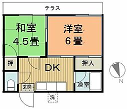和光コーポラス 2DKの間取図画像