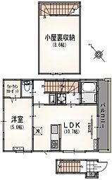 JR横浜線 町田駅 バス5分 森野3丁目下車 徒歩3分の賃貸アパート 2階1LDKの間取り