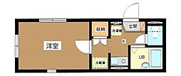 Sコート 1階1Kの間取り