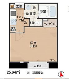 GRANDSOLEIL 1Kの間取図画像