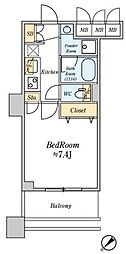 クレストコート志村坂上 1Kの間取図画像