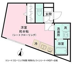 BRIO亀有 2階ワンルームの間取り