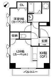 宮元町齋藤ビル 1LDKの間取図画像