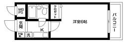 日神パレステージ宮崎台 1Kの間取図画像