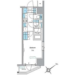ルフォンプログレ赤塚 6階1Kの間取り