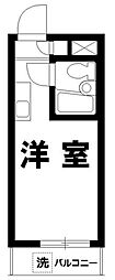 メゾン・ド・オヌール ワンルームの間取図画像