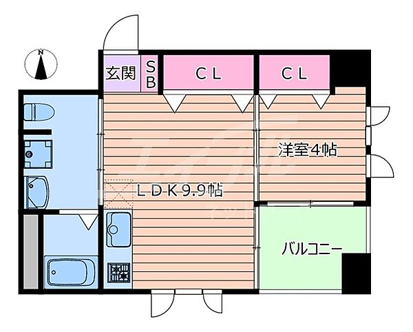 大阪府豊中市上新田１丁目(賃貸マンション1LDK・6階・36.56㎡)の写真 その2