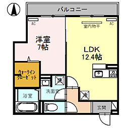 SoleilHiro 1LDKの間取図画像