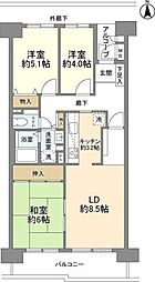 メトロハイツ東陽 12階3LDKの間取り
