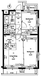 AXAS西新宿 2LDKの間取図画像