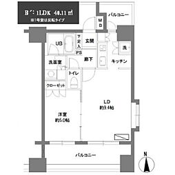 カスタリア森下 1LDKの間取図画像