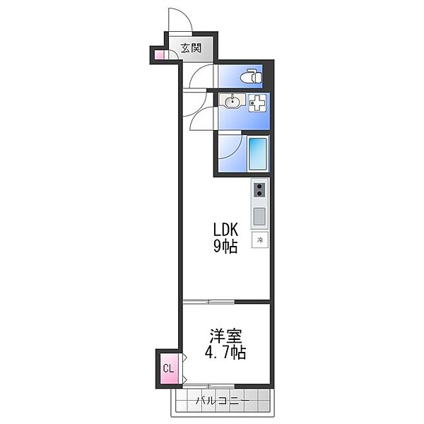 クレアール菱屋東 ｜大阪府東大阪市菱屋東１丁目(賃貸アパート1LDK・2階・31.88㎡)の写真 その2