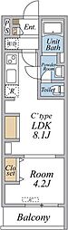 リブリ・西国立 1LDKの間取図画像