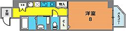 レシェンテ六甲 3階1Kの間取り